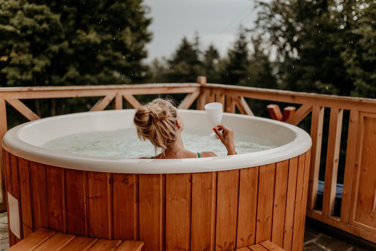 Babiogórska Chata - dom z bali z jacuzzi i sauną Zawoja Exterior foto