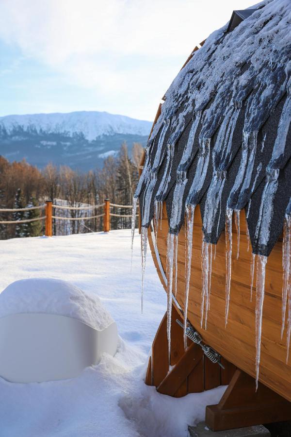 Babiogórska Chata - dom z bali z jacuzzi i sauną Zawoja Exterior foto