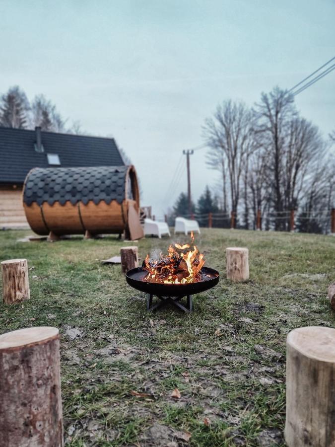 Babiogórska Chata - dom z bali z jacuzzi i sauną Zawoja Exterior foto